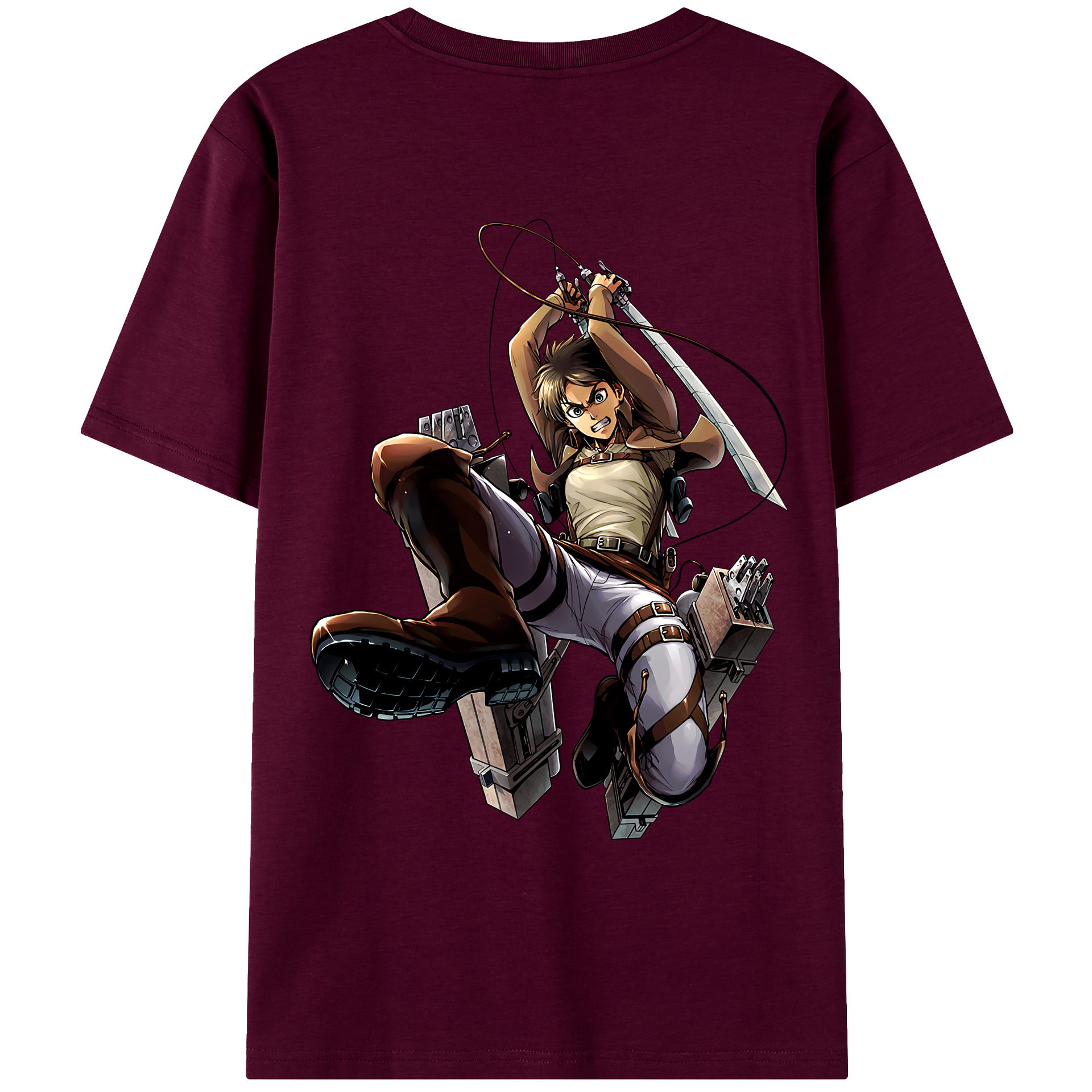 （画像用） 進撃の巨人 エレン･イェーガー Attack on Titan Eren Jäger レディース半袖Tシャツ(バックプリント)